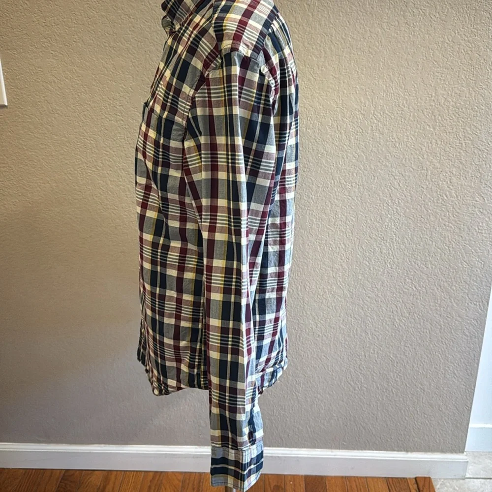 J. Crew Multicolor Plaid men’s Casual‎ Shirt medium classic